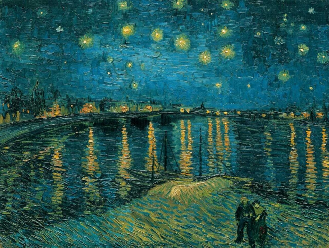 La nuit toile-Arles Poster Print by Vincent Van Gogh # VVG2070